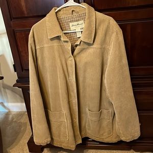 Men’s Eddie Bauer XL corduroy tan jacket good condition